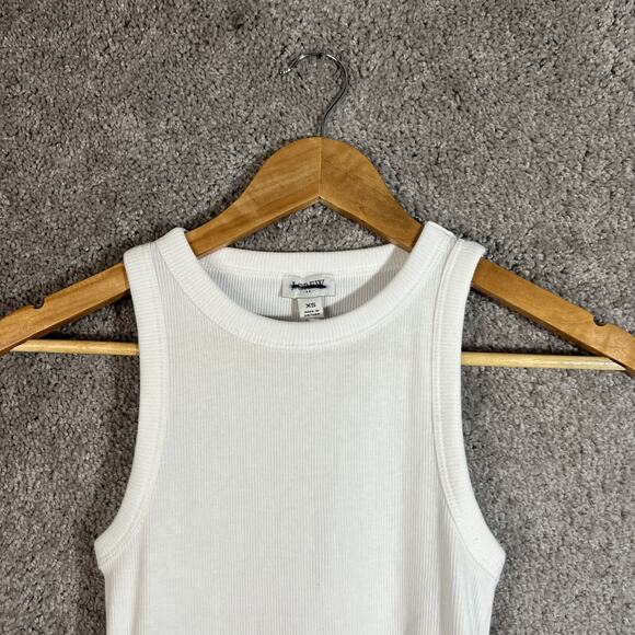 J. Crew Tank Top Womens XS White Sleeveless Ribbed Pullover Cotton Blend Casual - Picture 5 of 10